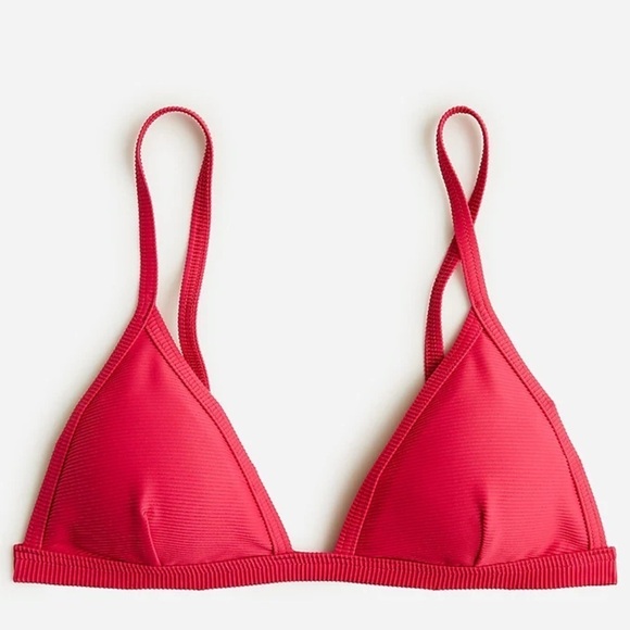 J. Crew size L bikini. Ribbed, Wild Hibiscus. NWT - Picture 5 of 6